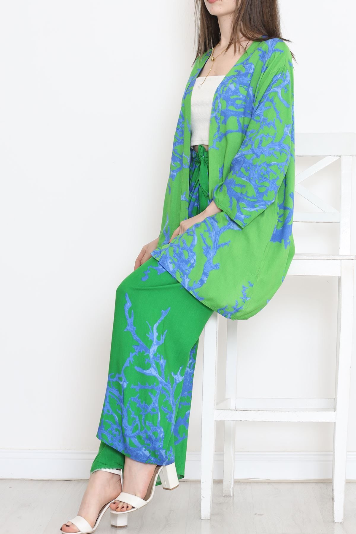 Kimono Set Green Blue