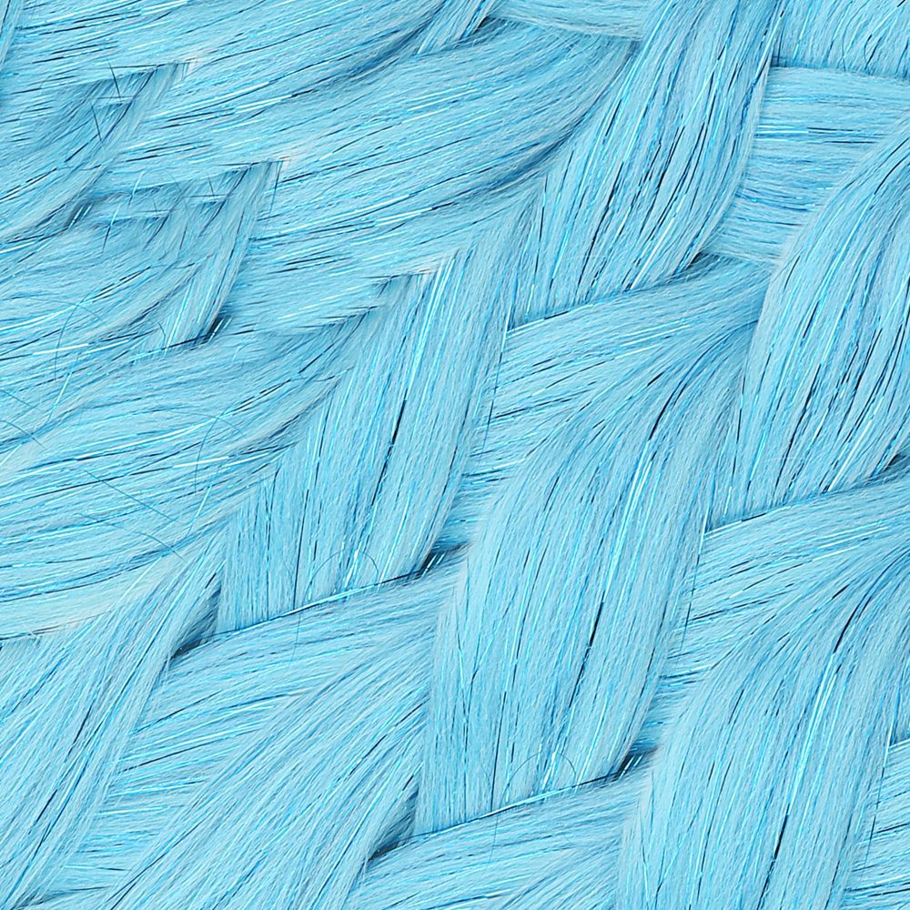 Silvery Light Blue Braided Hair 100 Gr.