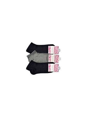 Black and Gray Women's Ankle Socks 3 pairs