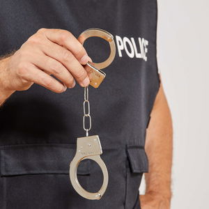 Toy Police Handcuffs with Key Made of Metal Material