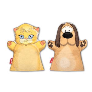 2 Piece Street Friends Felt Hand Puppet Set , Educational Toy