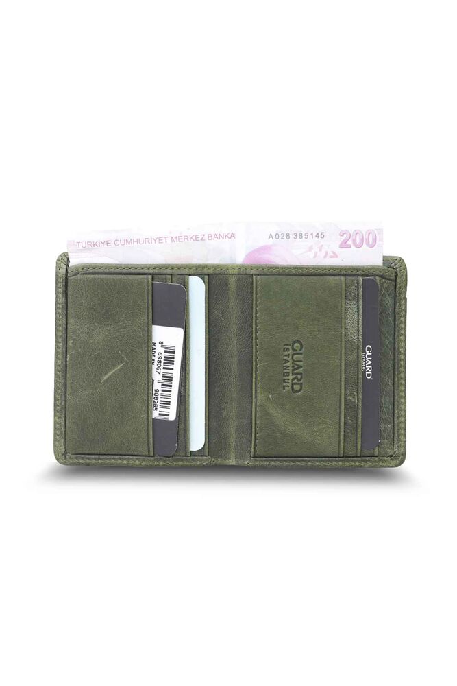 Green Tiguan Crazy Minimal Sport Leather Men's Wallet