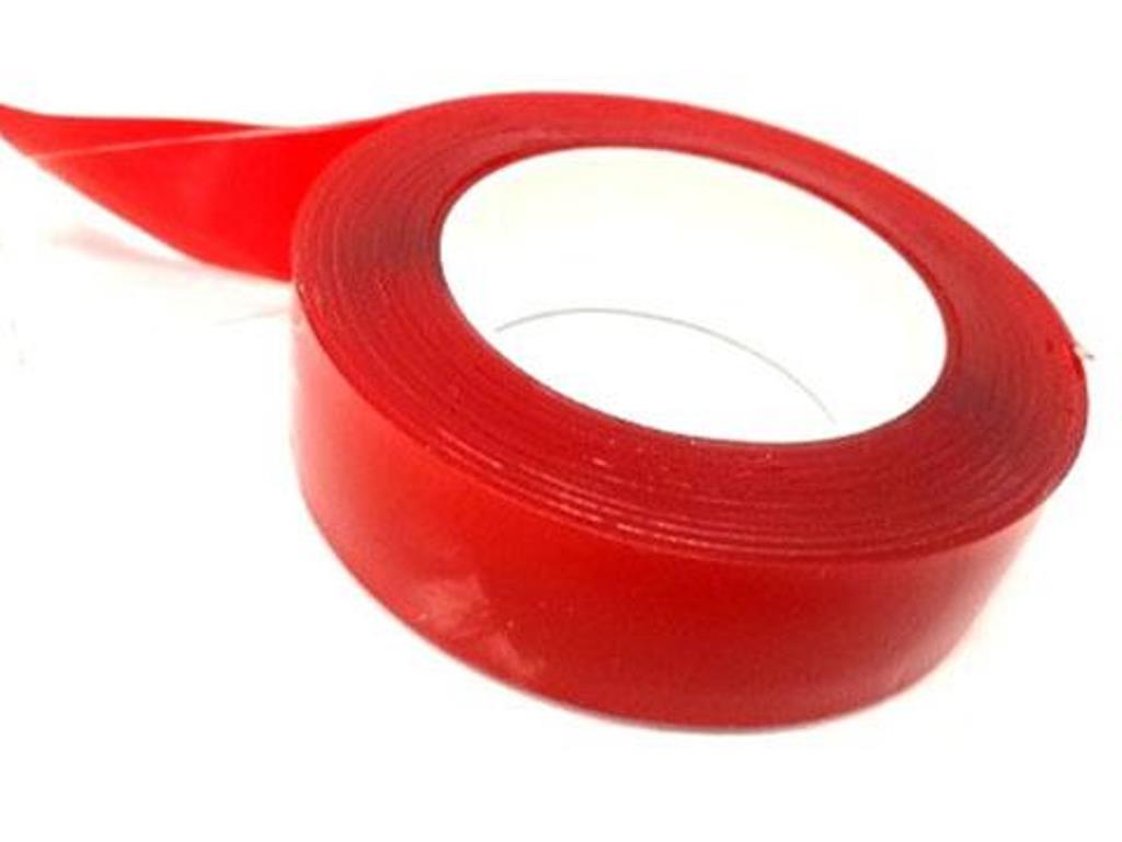 Double Sided Acrylic Siliconized Tape 18 mm x 2 meters Red VHB