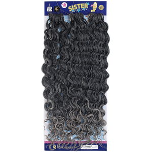 Afro Hair Wavy Hair / Black Gray Color Transition T1B/Grey