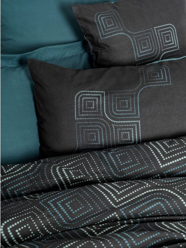 Dark Double Duvet Cover Noche Petrol