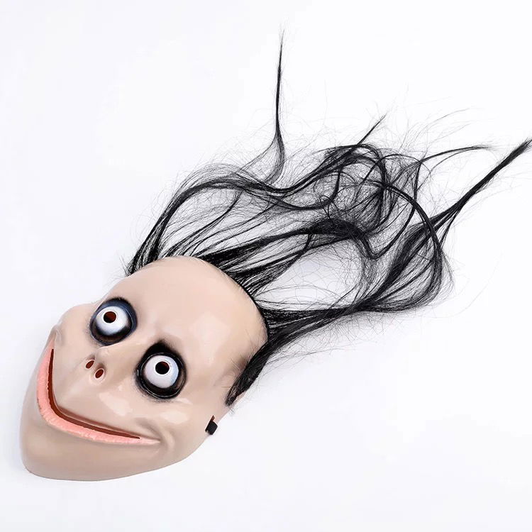 Scary Creepy Long Hair Momo Mask 24x16 cm