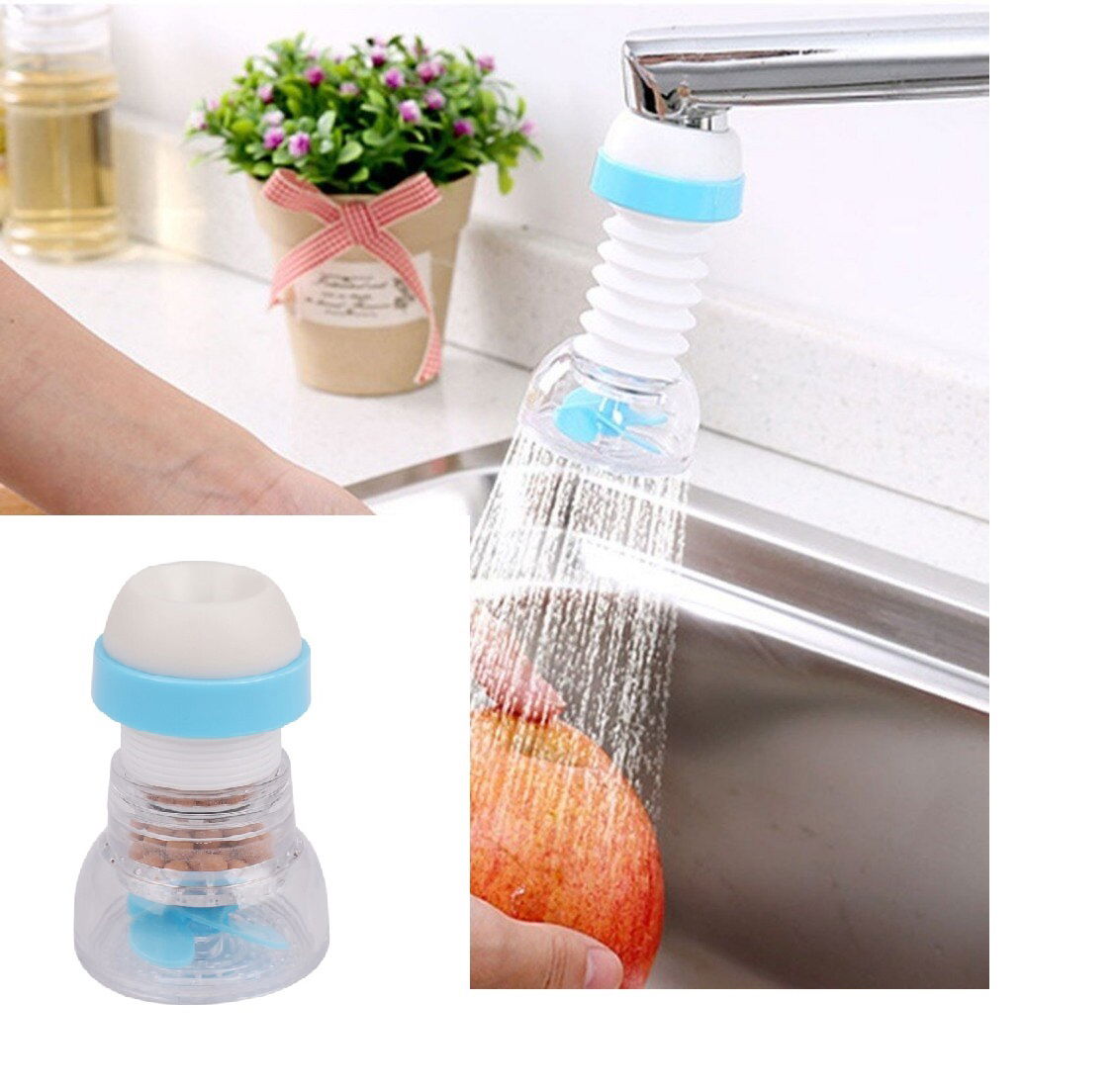 360 Degree Rotating Faucet Head - Propeller Bead Non-Splash Faucet Apparatus