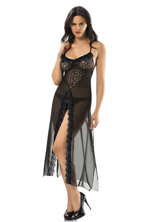 Black Chiffon Nightdress