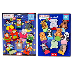 2 Sets - 20 Pieces Fairy Tale Heroes and Wild Animals Finger Puppet