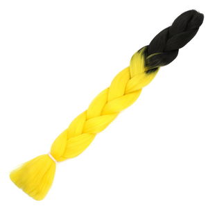 Afro Braiding Synthetic Color Transition Hair 100 Gr. / Black / Yellow