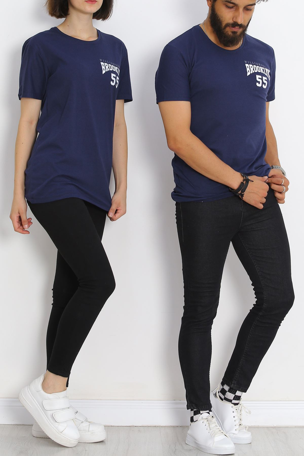 Printed T-Shirt Navy Blue