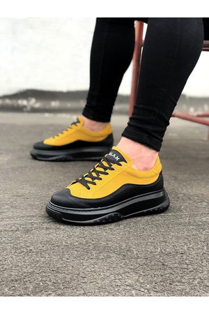 5 Charcoal Yellow Men's Shoes