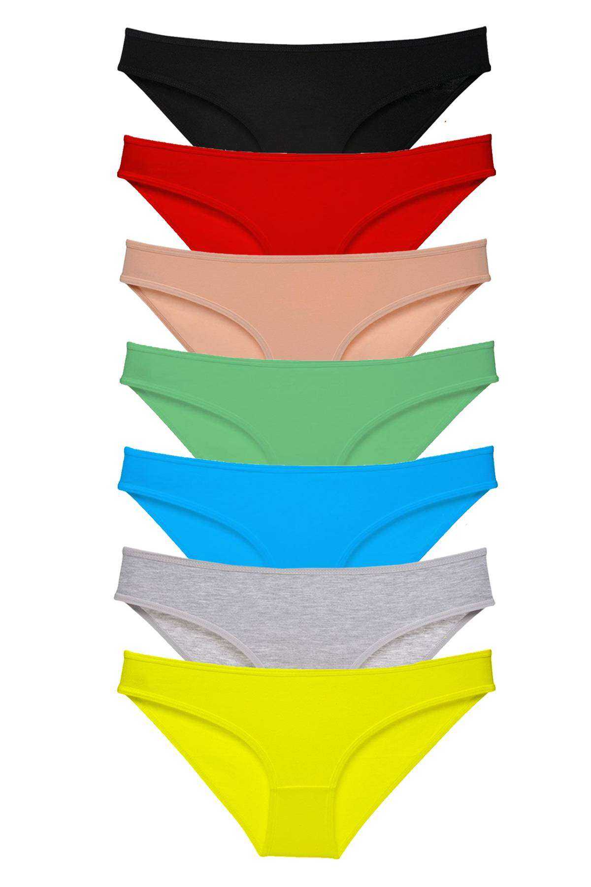 7pcs Super Eco Set Lycra Women Slip Panties Multicolor