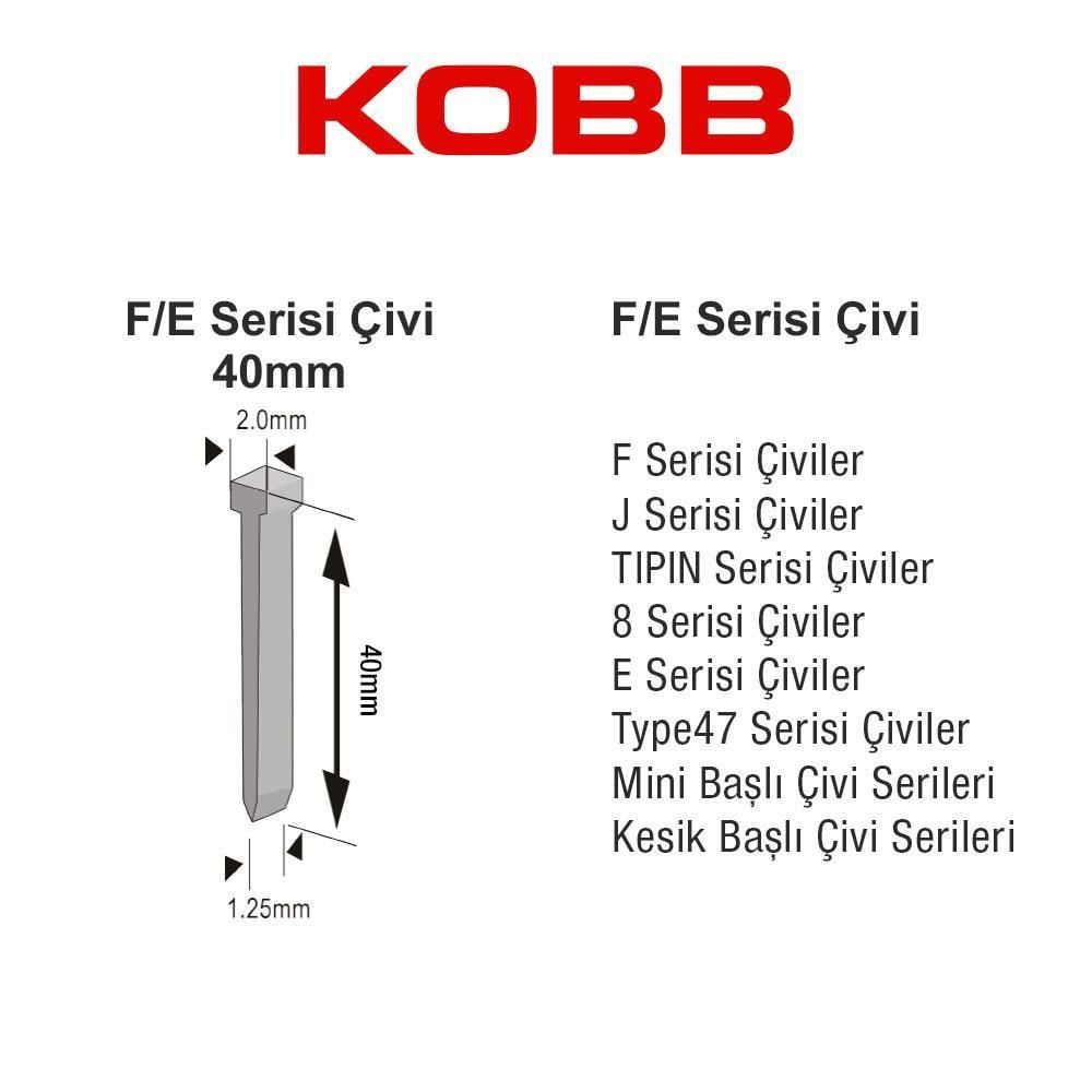 Kobb KBZ40F 40 mm 2500 pcs nails