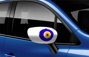 Car Mirror Cover 2 Pieces - Evil Eye