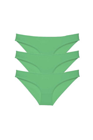 3pcs Super Eco Set Lycra Women Slip Panties Green