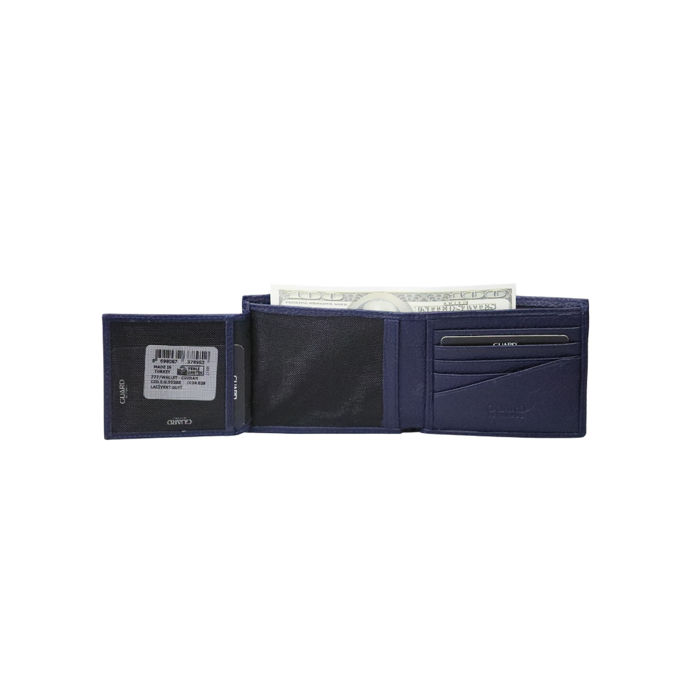 Navy Blue Leather Men's Wallet