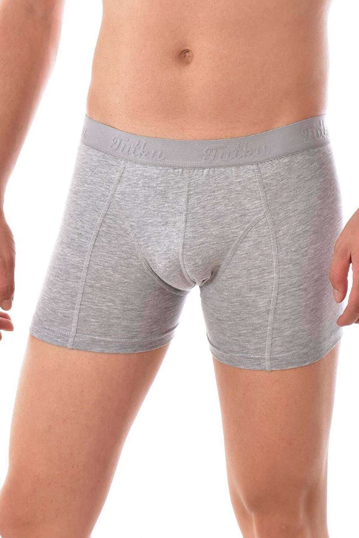 3 pcs Lycra Men's Gray Boxers 0114