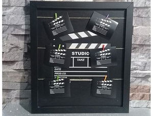 Clapperboard Designed Photo Frame with Drawstring and Latch