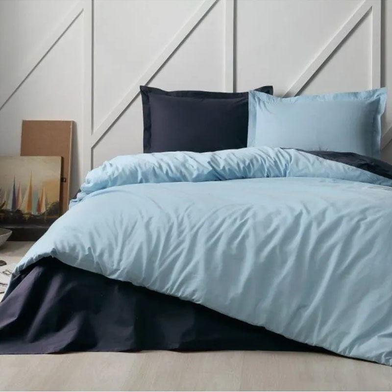 Özdilek Single Ranforce Duvet Cover Colormix Aqua Navy Blue