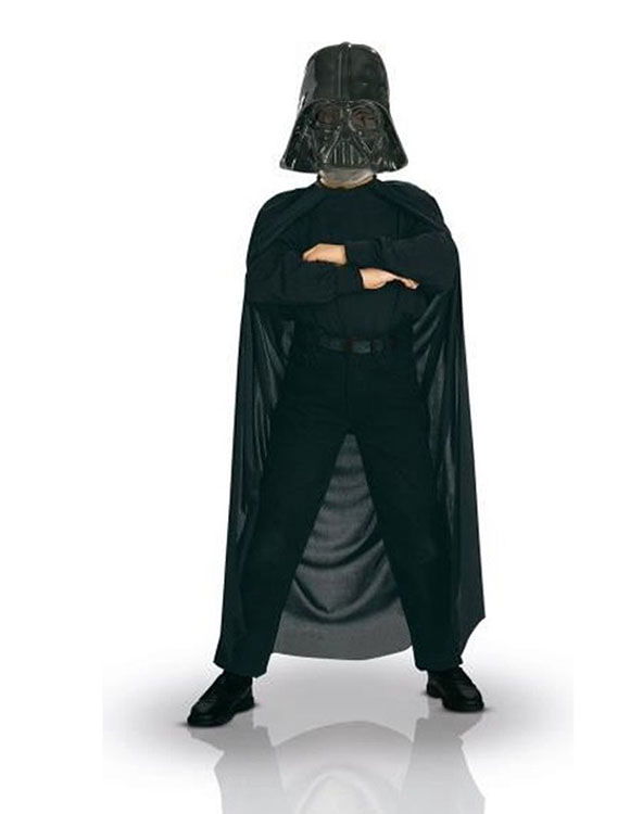 Child Size Star Wars Star Wars Darth Vadet Mask and 90cm Cloak Set Black