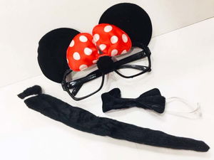 Minnie Mouse Goggles Bow Tie Tail Set