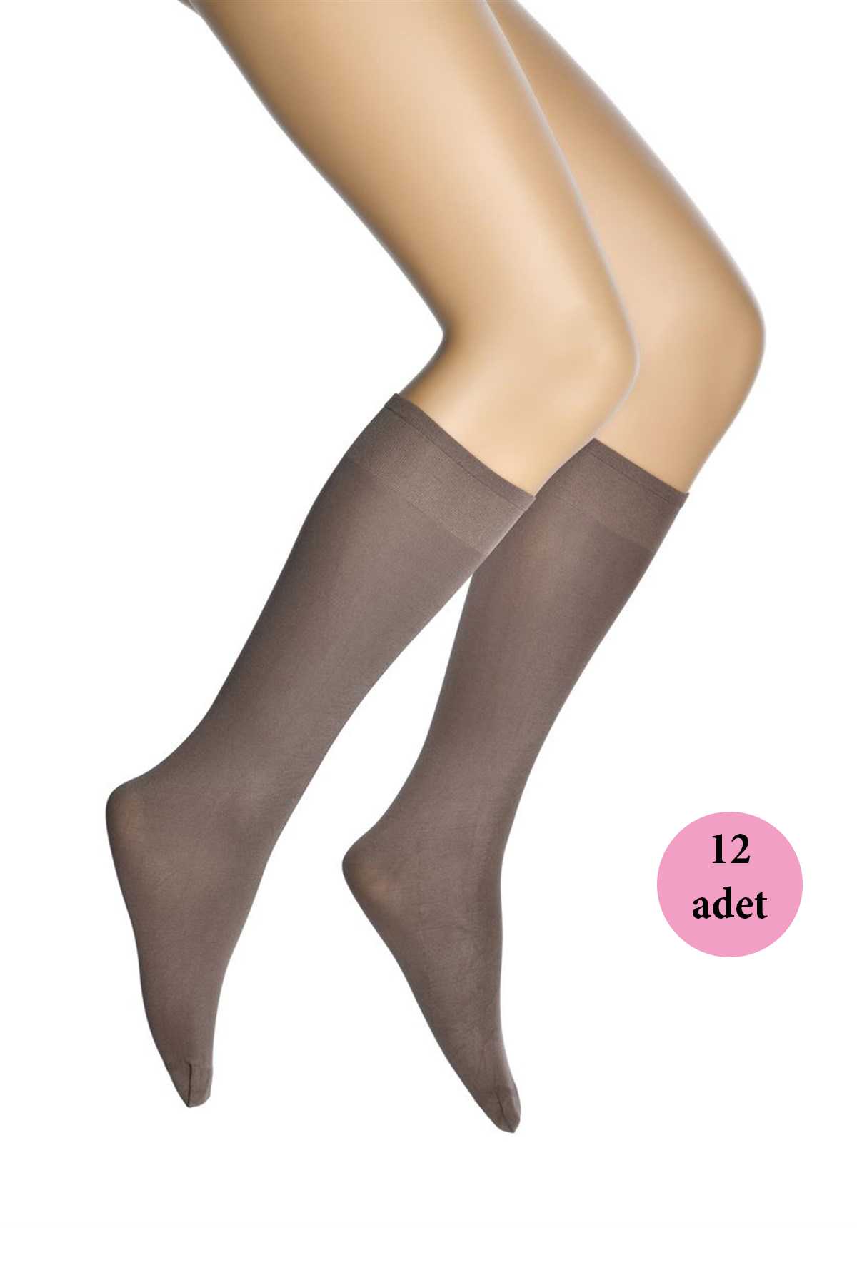 12 Pcs Micro 70 Knee High Women Socks Mink 86