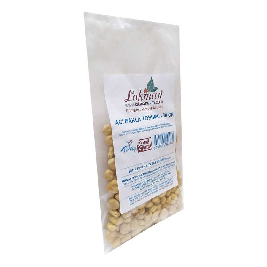 Lupine Seeds Jewish Broad Beans Natural 50 Gr Package