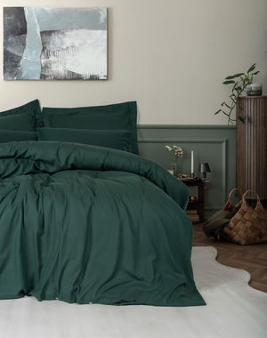 Double Duvet Cover Set Tensel Craft Petrol