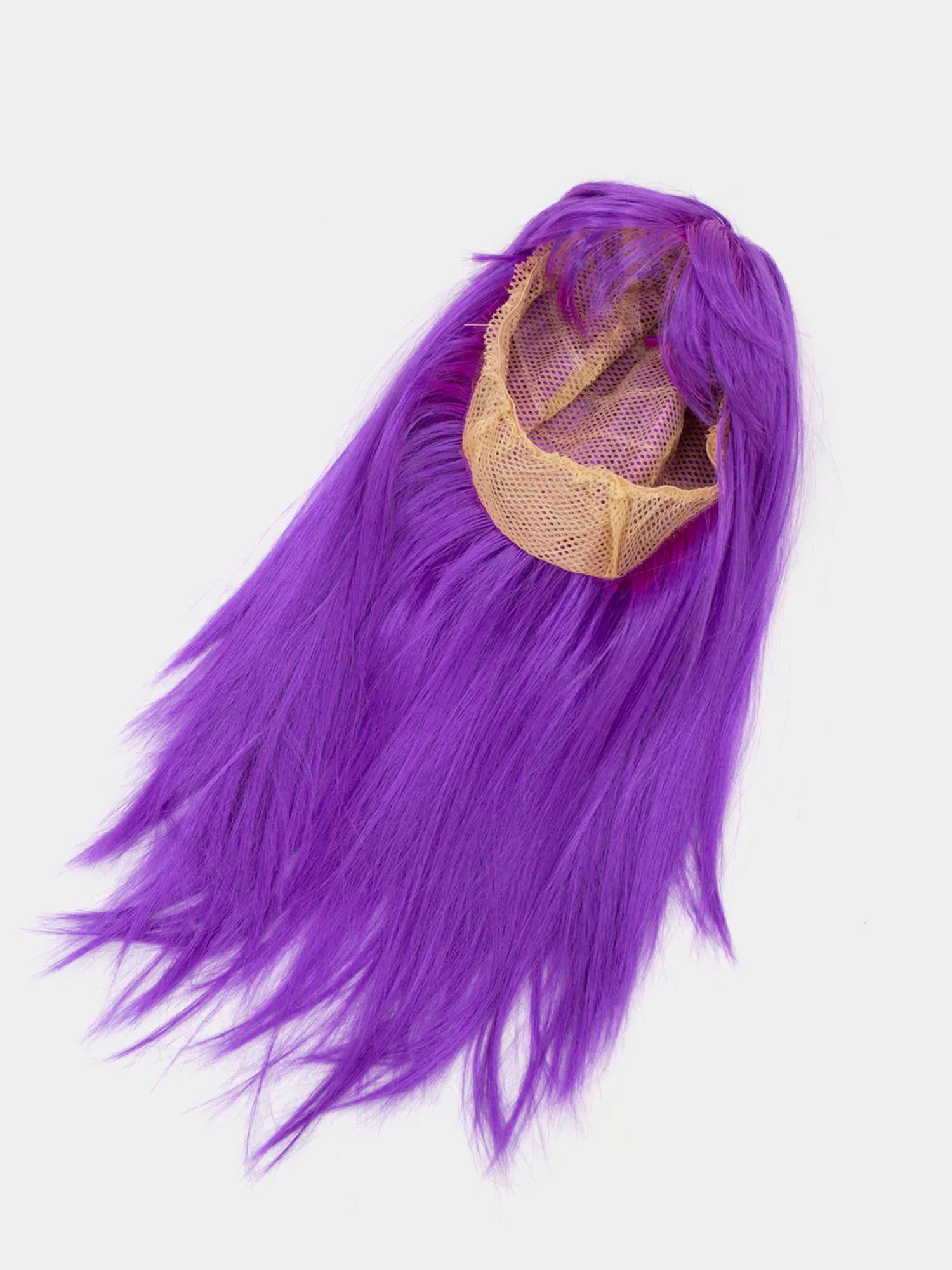 Purple Color Straight Cut Long Party Wig False Hair