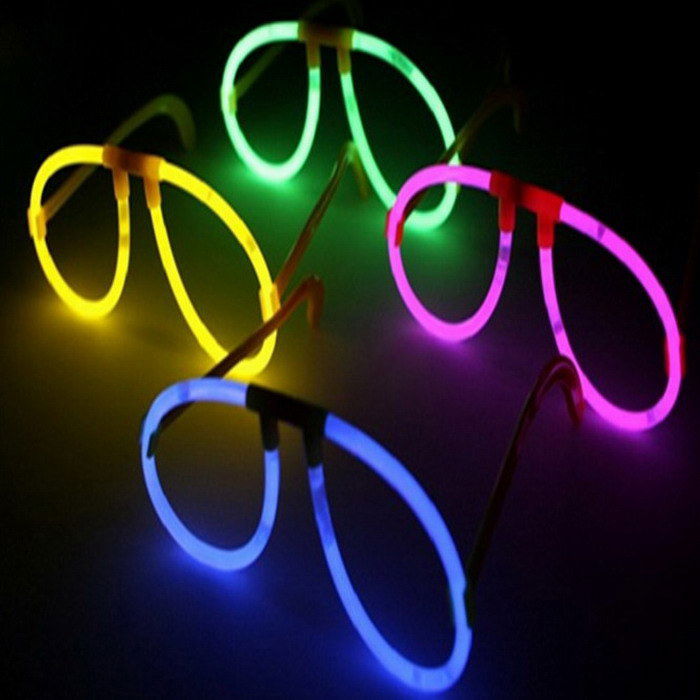 Glow In The Dark Phosphorescent Glow Glasses Phosphorescent Colorful Glasses 6Pcs