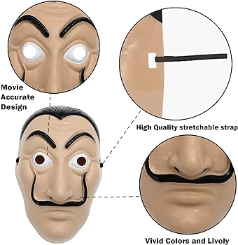 La Casa De Papel Salvador Dali Mask Original Imported Product