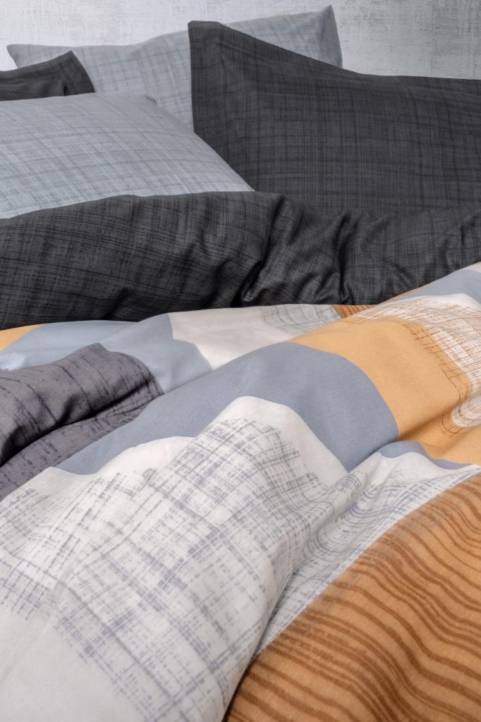 Modern Double Duvet Cover Giorno Gray