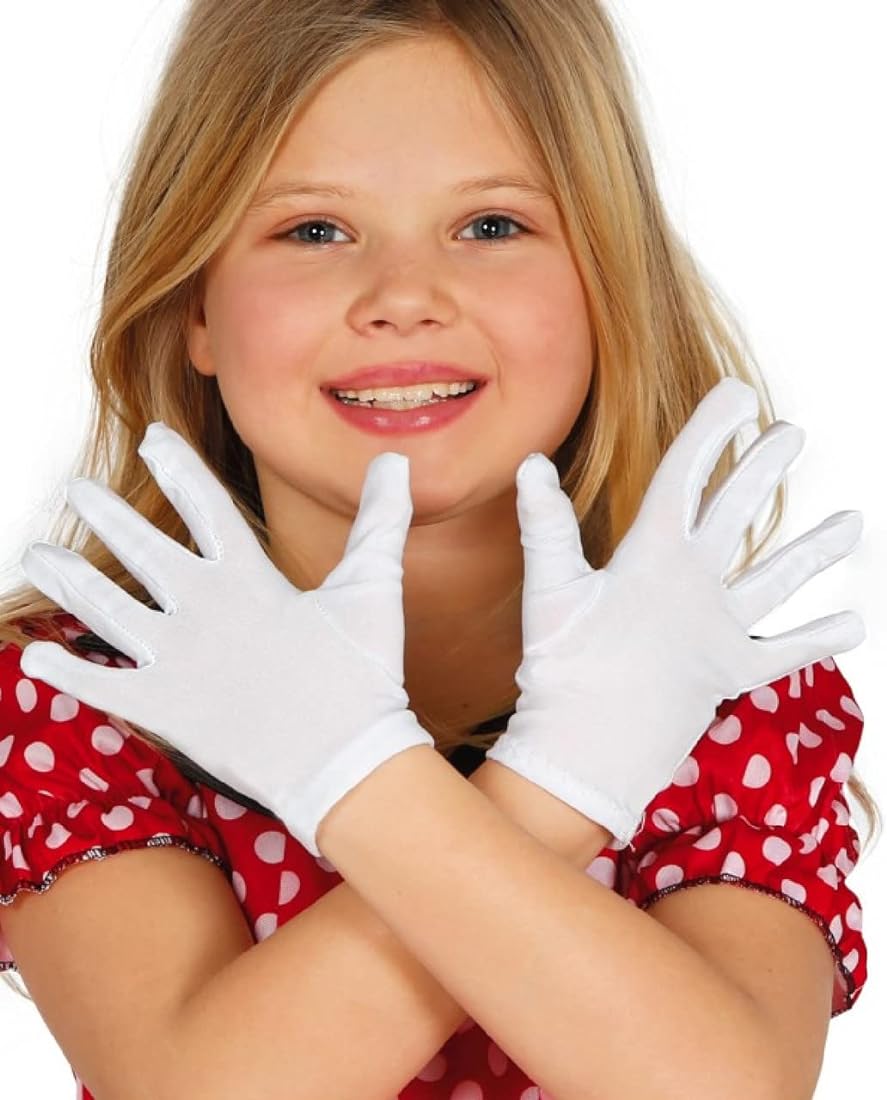 White Color Lycra 23 April 29 October 19 May Show Marching Band Gloves 10 Pairs (20 Pieces)