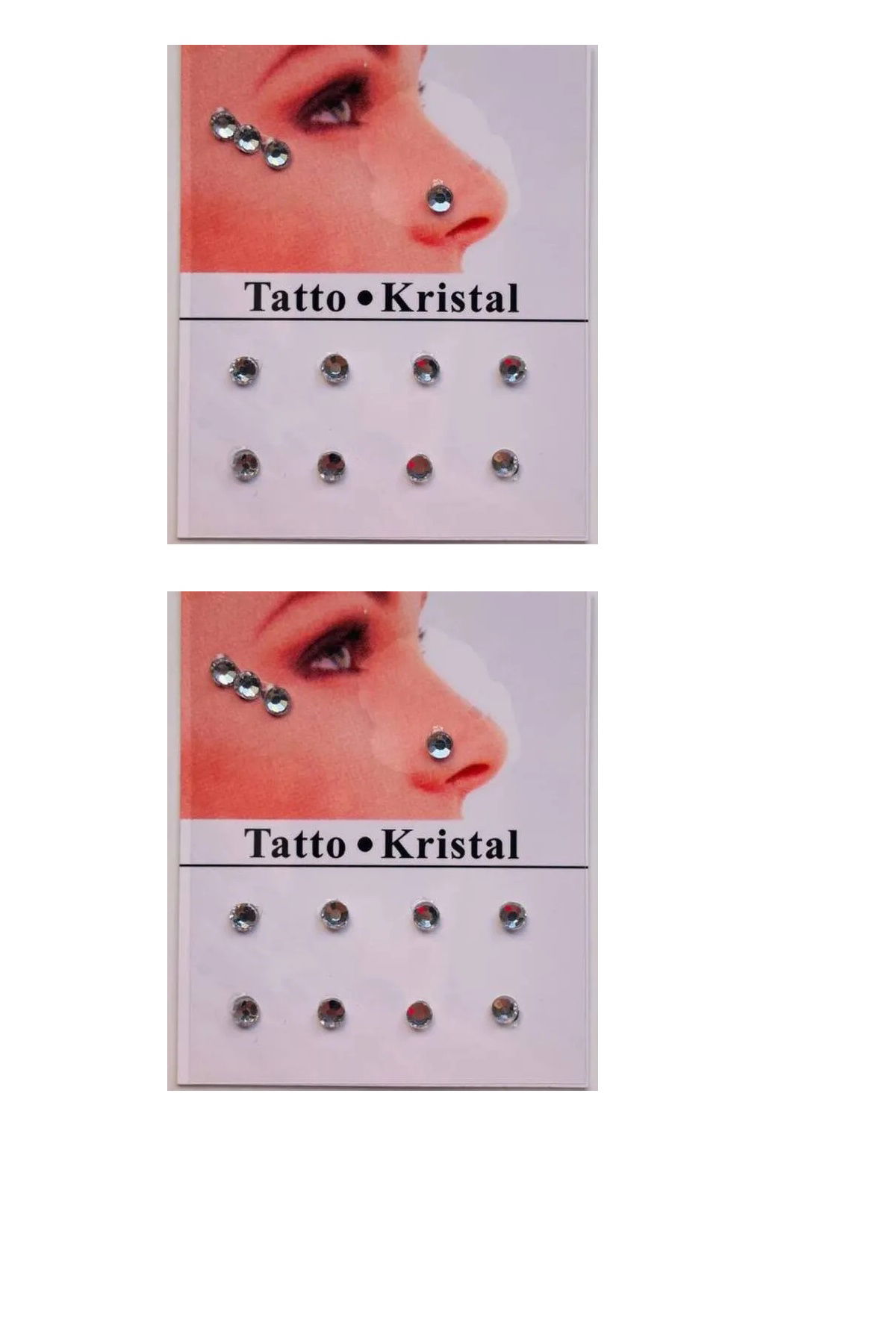 Face Stone Crystal - Nose, Body Stone, Tattoo Makeup Stone, Adhesive, 24 Pieces