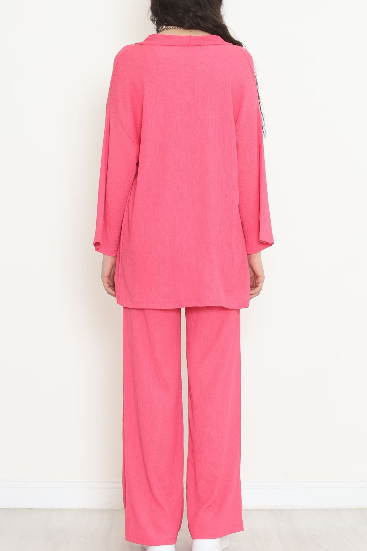 Long Kimono Suit Fuchsia