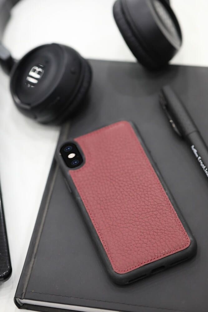 Burgundy Leather iPhone X / XS Case