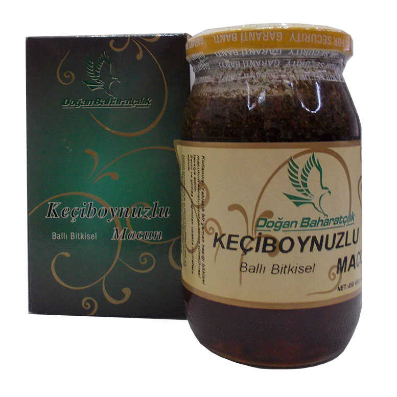 Carob Honey Herbal Mixture Glass Jar 450 Gr