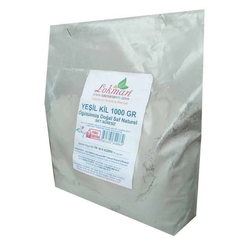 Green Clay Ground Natural Pure Natural 1000 Gr Package