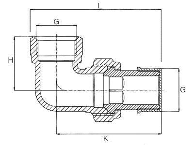 1/2 Corner Radiator Union