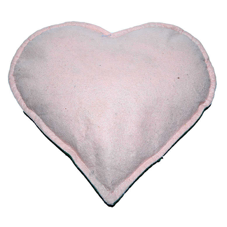 Heart Patterned Natural Rock Salt Pillow Green - Powder 2-3 Kg