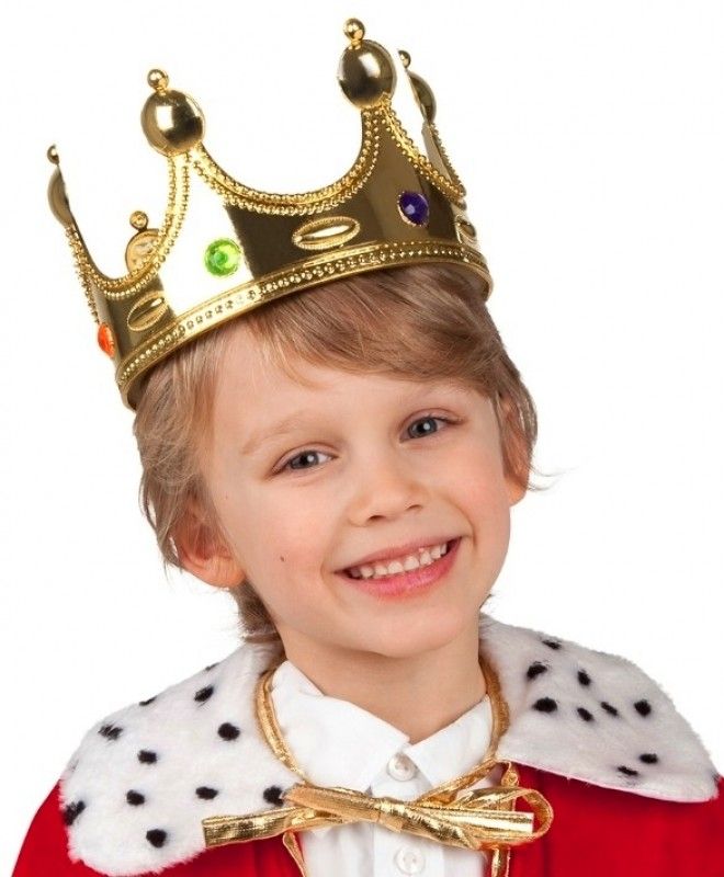 Plastic King Crown Gold Color Child Size