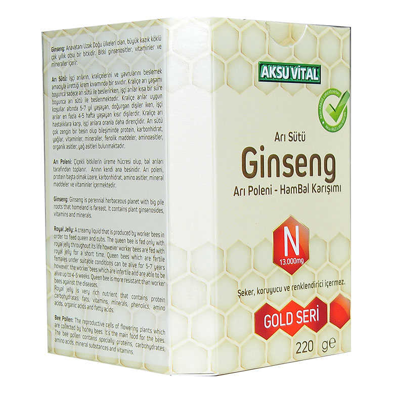 Royal Jelly Ginseng Pollen Honey Blend 220 Gr