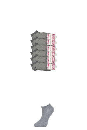 Gray Women's Ankle Socks 6 pairs