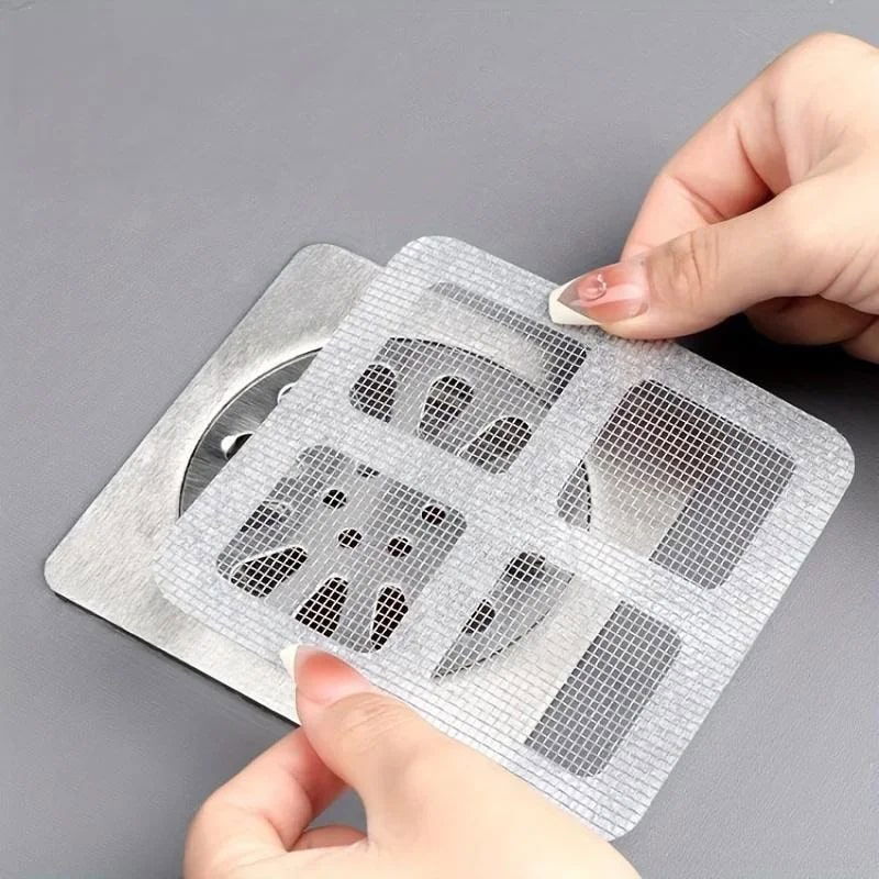 10Pcs Adhesive Bathroom Drain Protector Hair Collector - Drain Insect Protector Drain Strainer