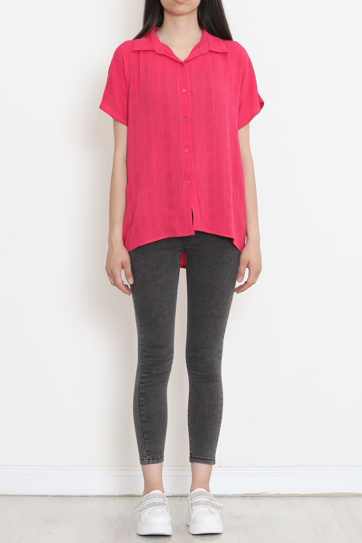 Bat Sleeve Shirt Fuchsia