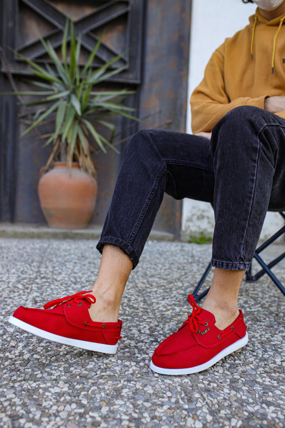 Seasonal Linen Shoes Red