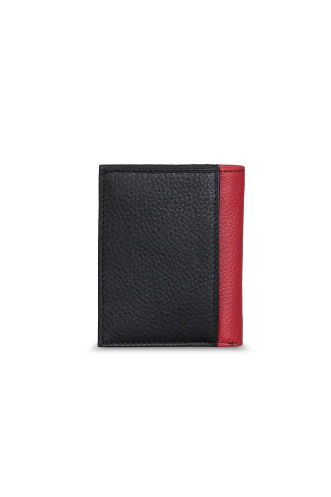 Black/Red Mini Leather Men's Wallet