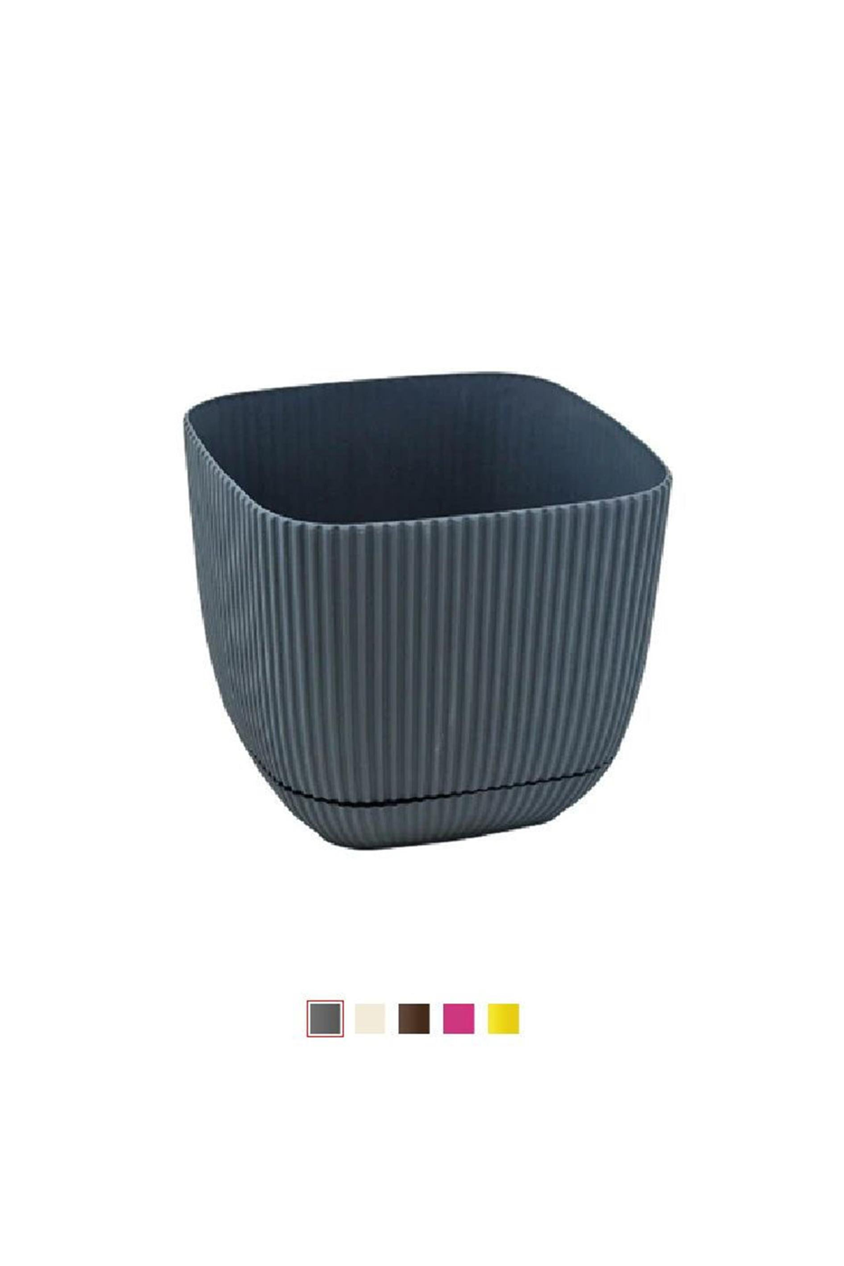 Number 3 Coral Square Flower Pot Turk-KRS-383