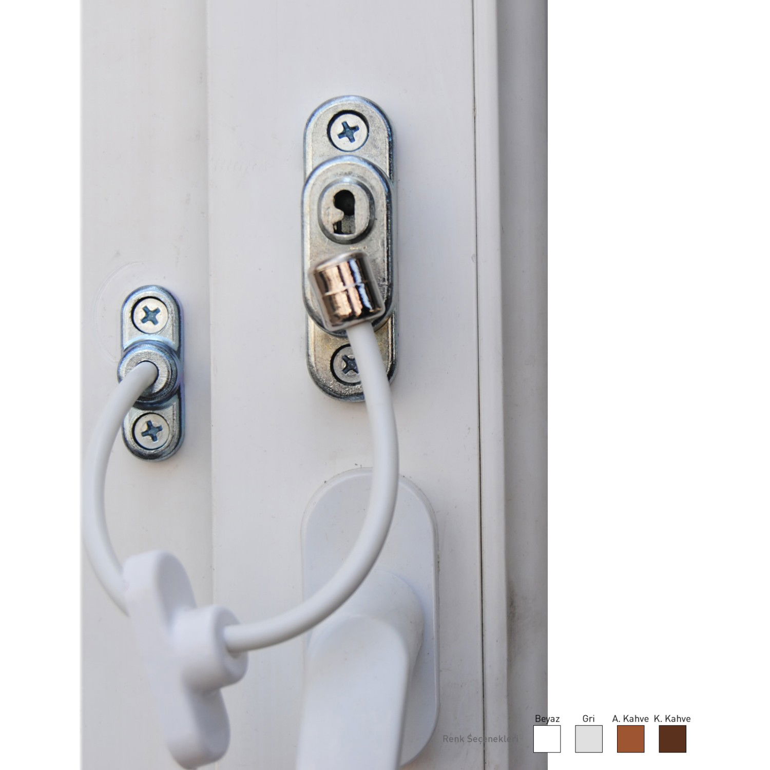 Rope Pvc Door Window Safety Lock with Key